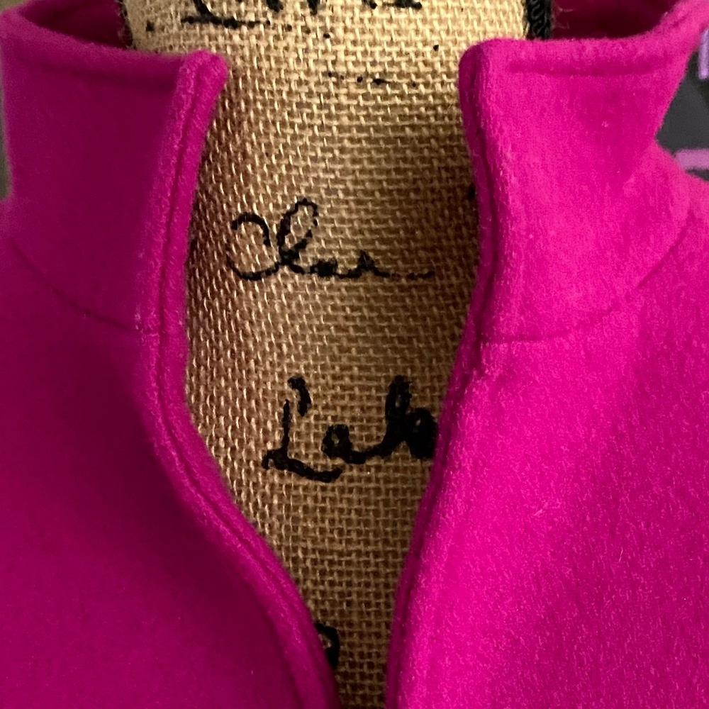 Women's Stunning Raspberry Pink Wool Short Jacket, Roth-Le-Cover Coat. S. 10-12. - Picture 10 of 16